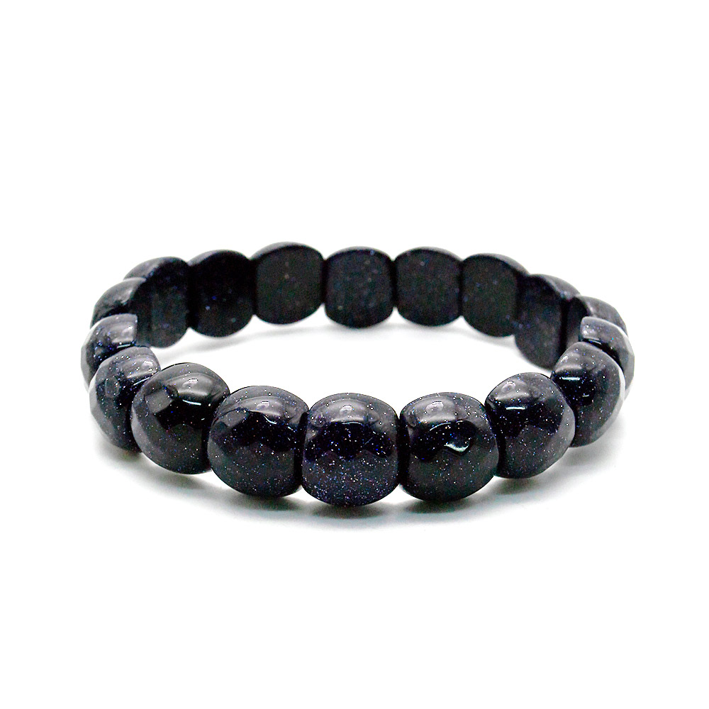 Фото товара браслет из авантюрина синтетического синего сегмент 14*11*7  мм грань