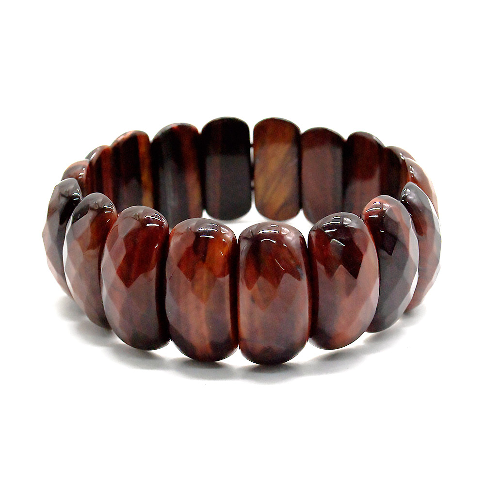 Фото товара браслет из бычьего глаза 25*13 мм грань