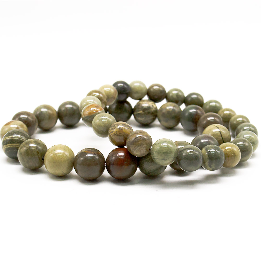 Фото товара браслет из яшмы полосчатой шар