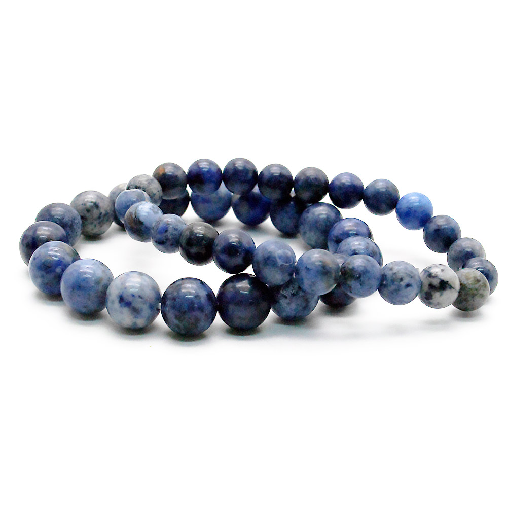 Браслет из дюмартьерита шар