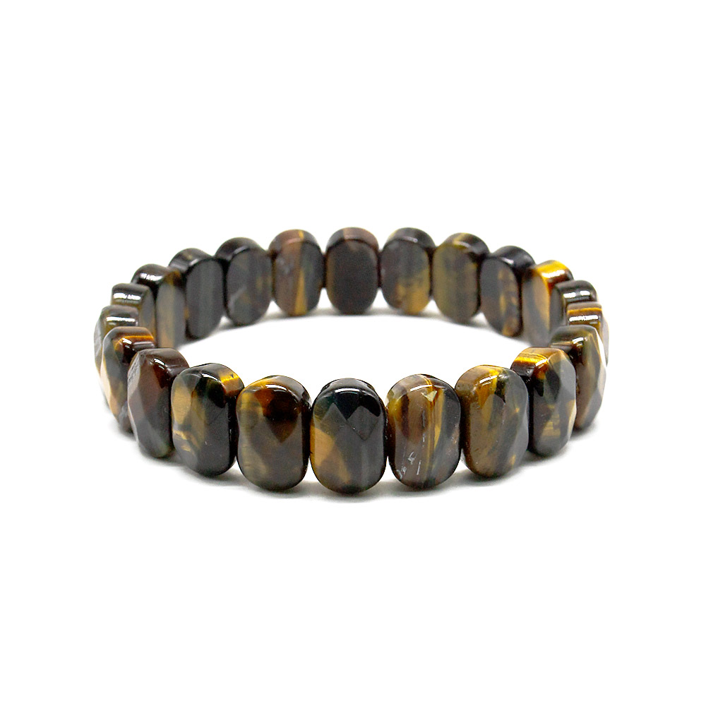Фото товара браслет из тигрового и соколиного глаза 14*8*6 мм