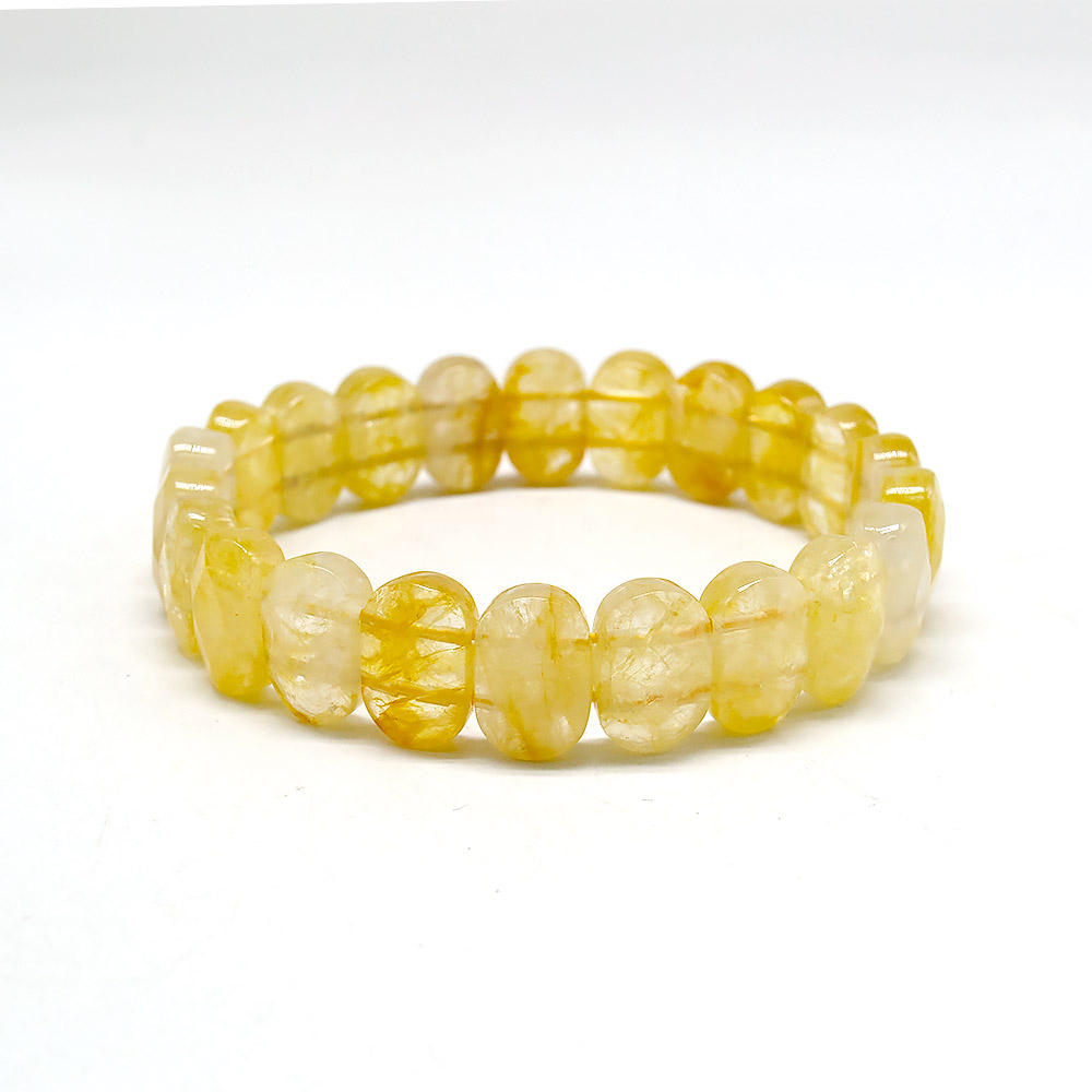 Браслет из цитрина светлого сегмент 14*9 мм грань