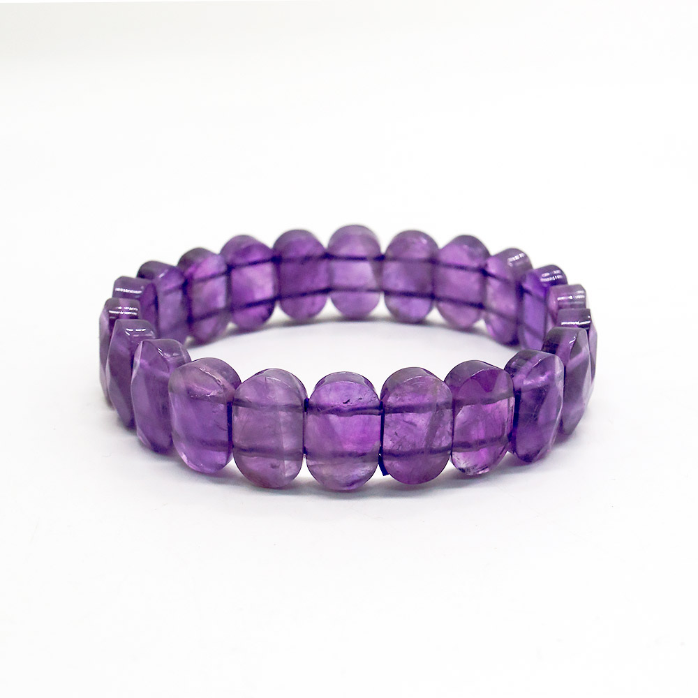 Фото товара браслет из аметиста сегмент овальный 14*10 мм грань