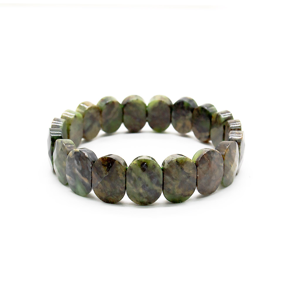 Фото товара браслет из жадеита темного сегмент 15*10 мм грань