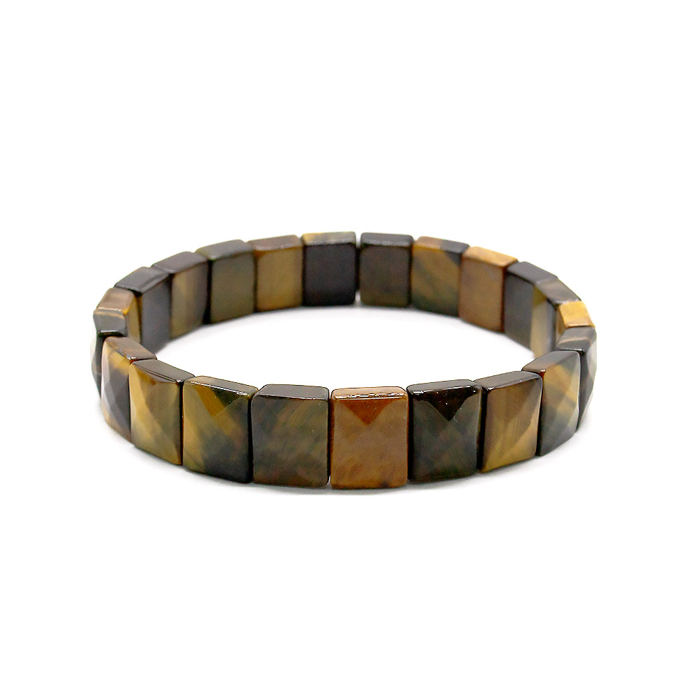 Фото товара браслет из тигрового и соколиного глаза 12*10 мм