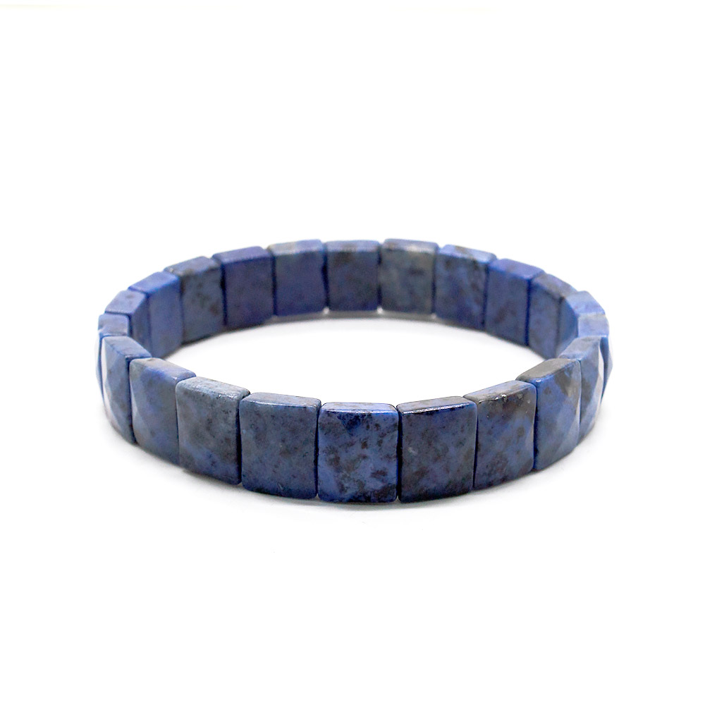 Фото товара браслет из дюмортьерита сегмент прямоугольный 12*9 мм грань