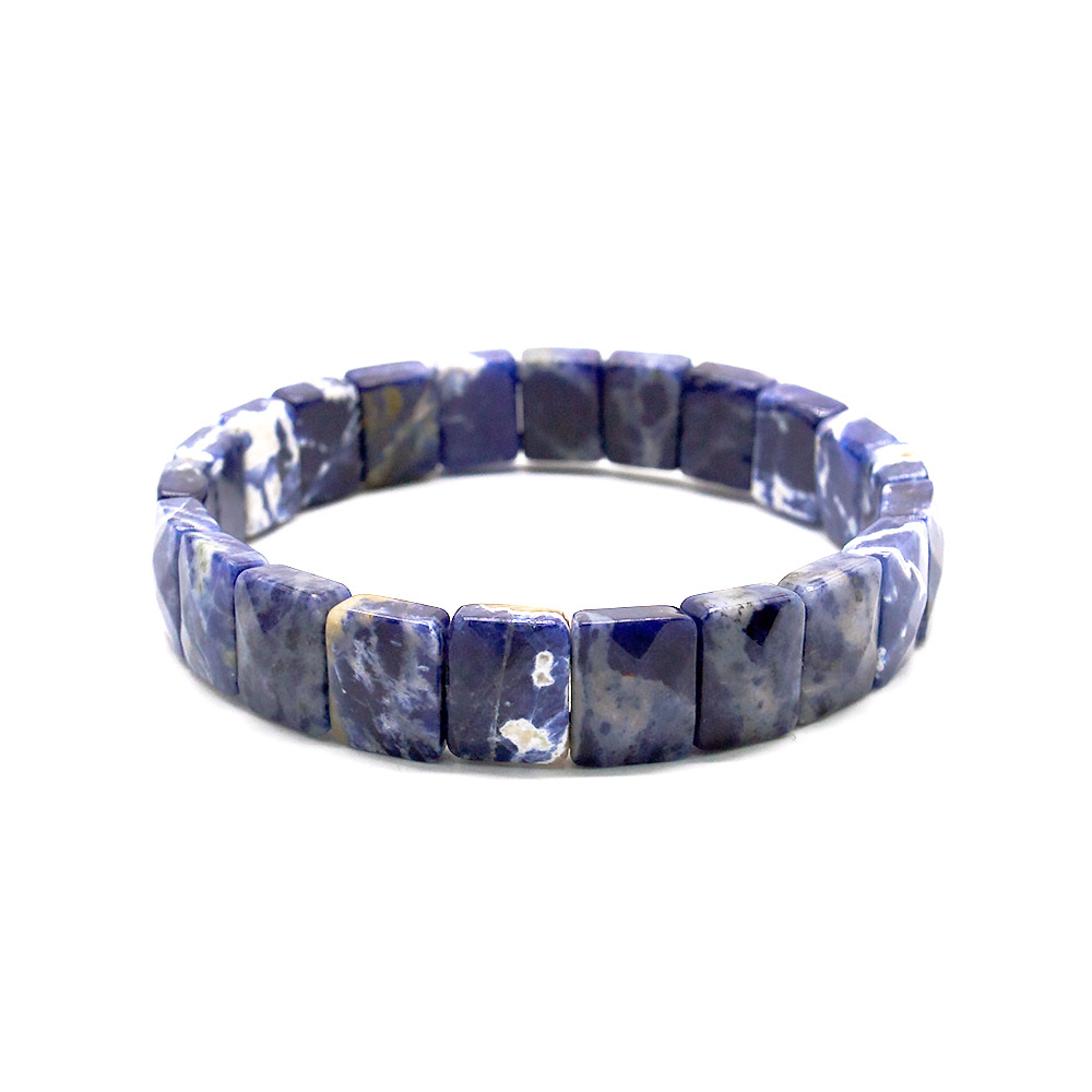 Фото товара браслет из содалита темного яркого сегмент 12*10 мм грань