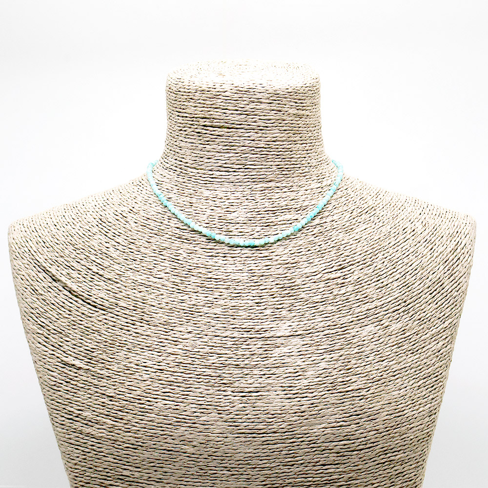 Фото товара бусы-чокер из амазонит3,5 мм грань