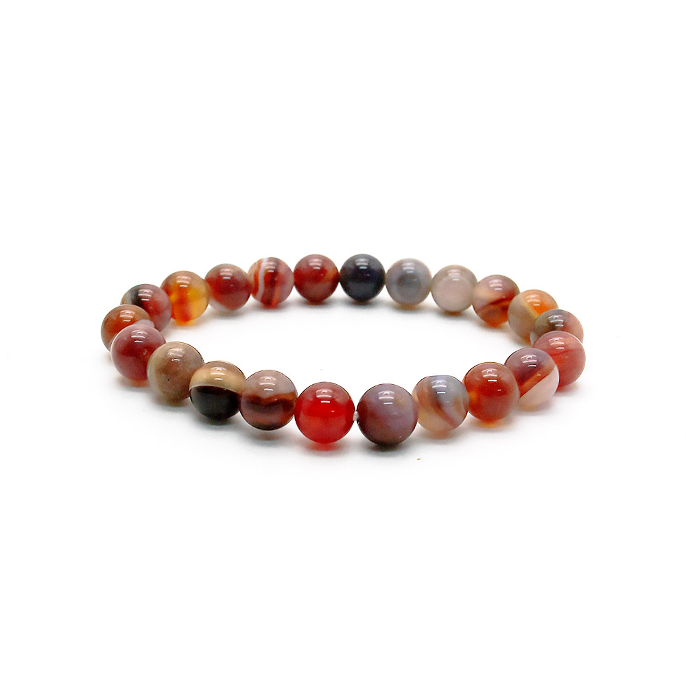 Фото товара браслет из агата коричнево-розового в.с. 8 мм