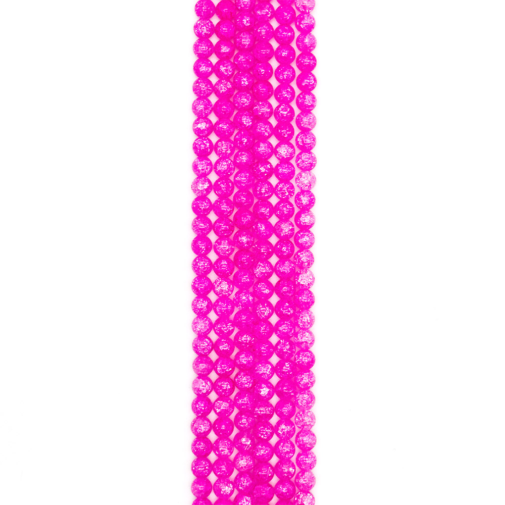 Фото товара сахарный кварц цвет ярко розовый 8 мм