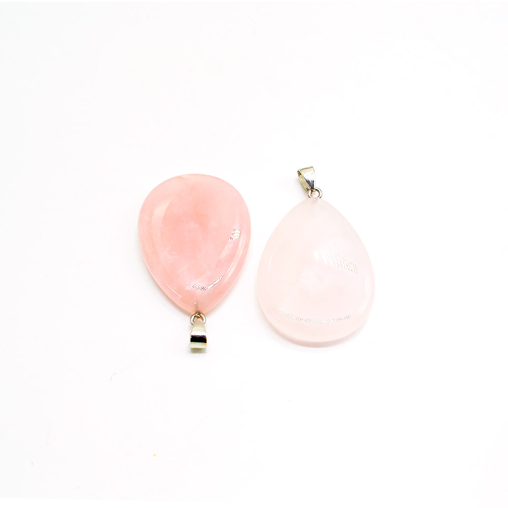 Фото товара кулон из розового кварца капля 40*30 мм