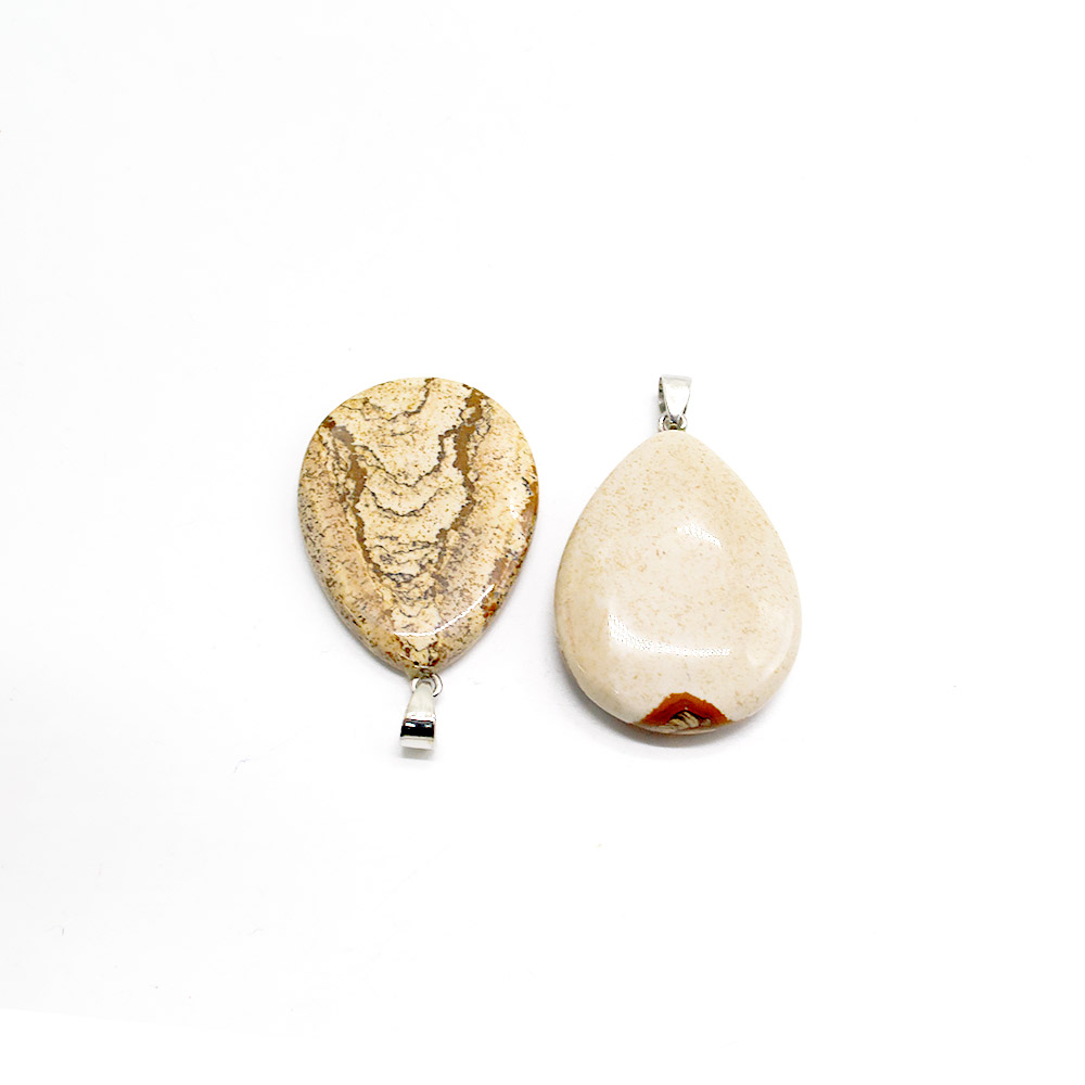 Фото товара кулон из яшмы песчаной капля 40*30 мм