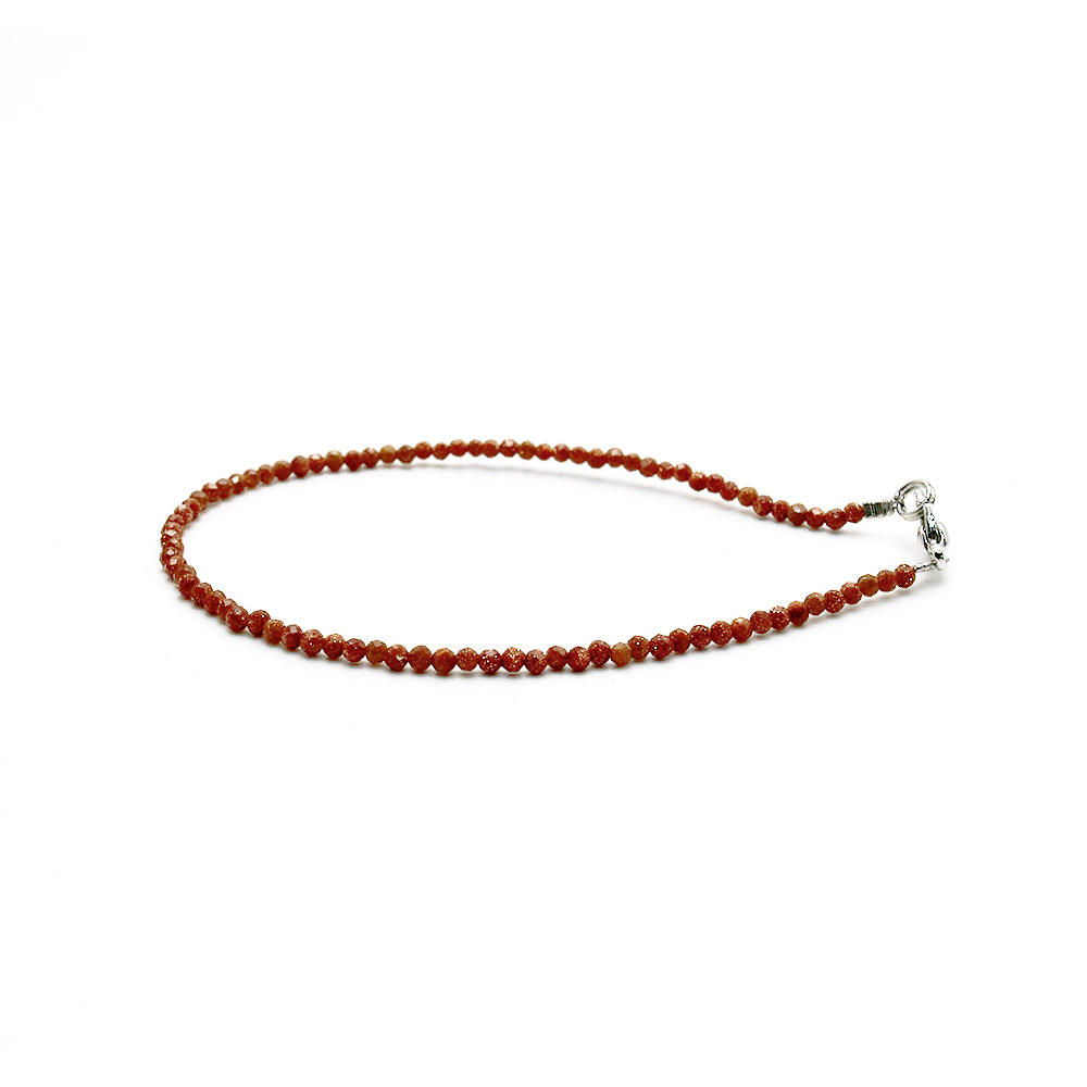 Фото товара браслет из авантюрина синтетического коричневого 2 мм грань