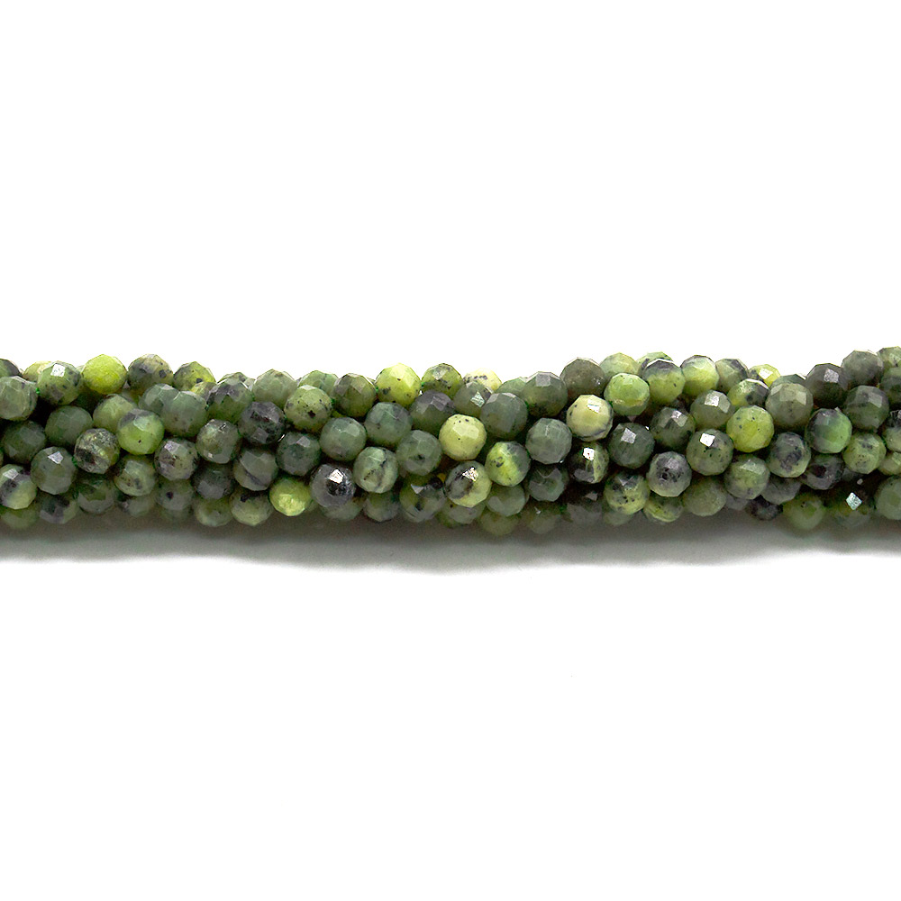 Фото товара нефрит канадский темный граненый шар 4 мм