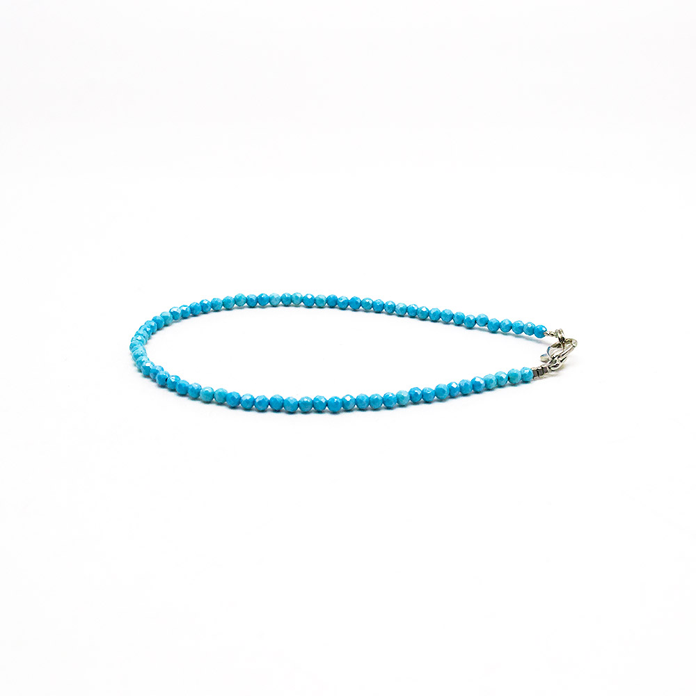 Фото товара браслет из циркона голубого матового 2 мм грань