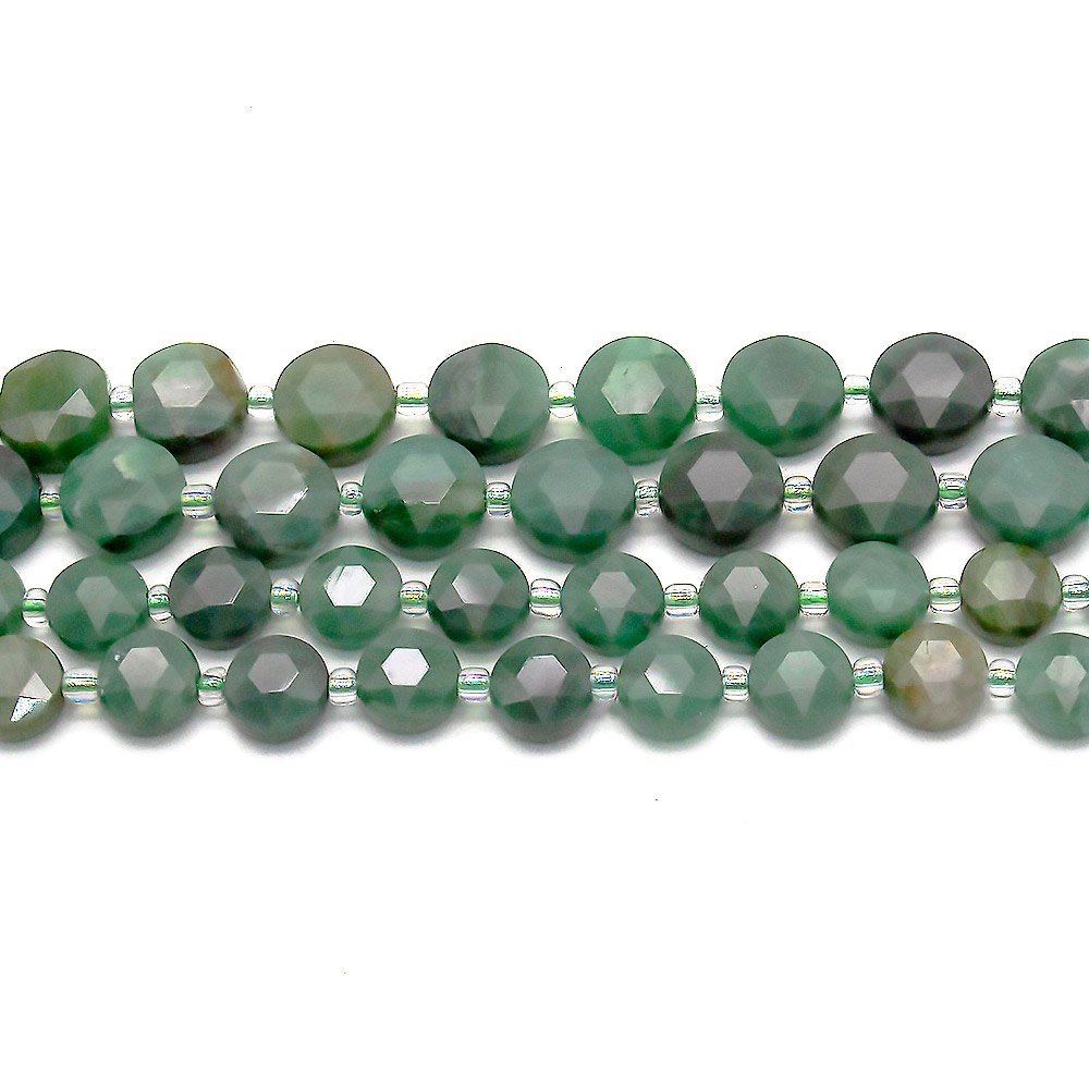 Фото товара авантюрин зеленый таблетка круглая граненая а