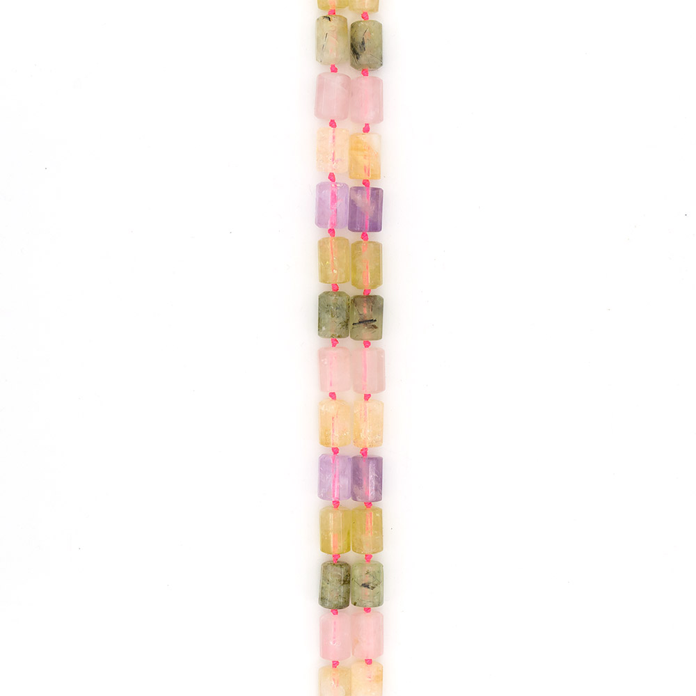 Фото товара цитрин,пренит,розовый кварц,аметист цилиндр 16*12 мм