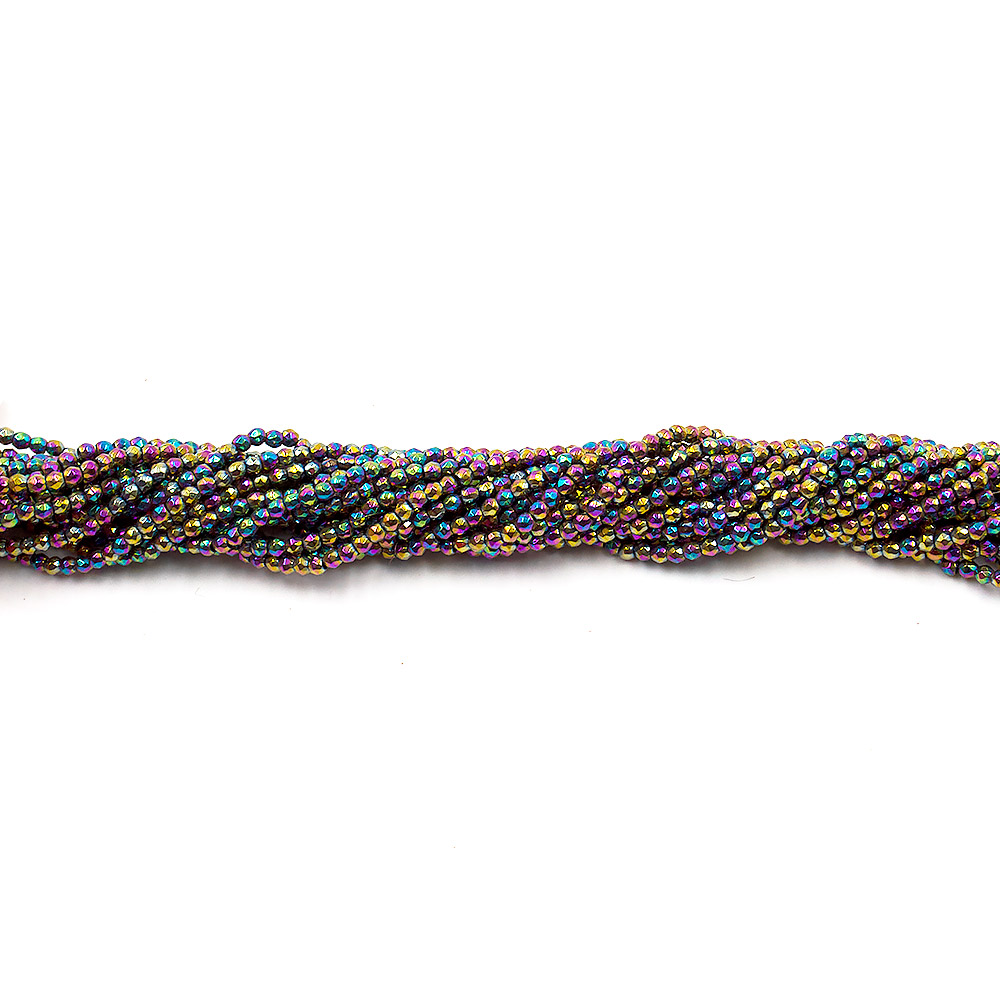 Фото товара гематит микс цветов яркий шар грань 2 мм