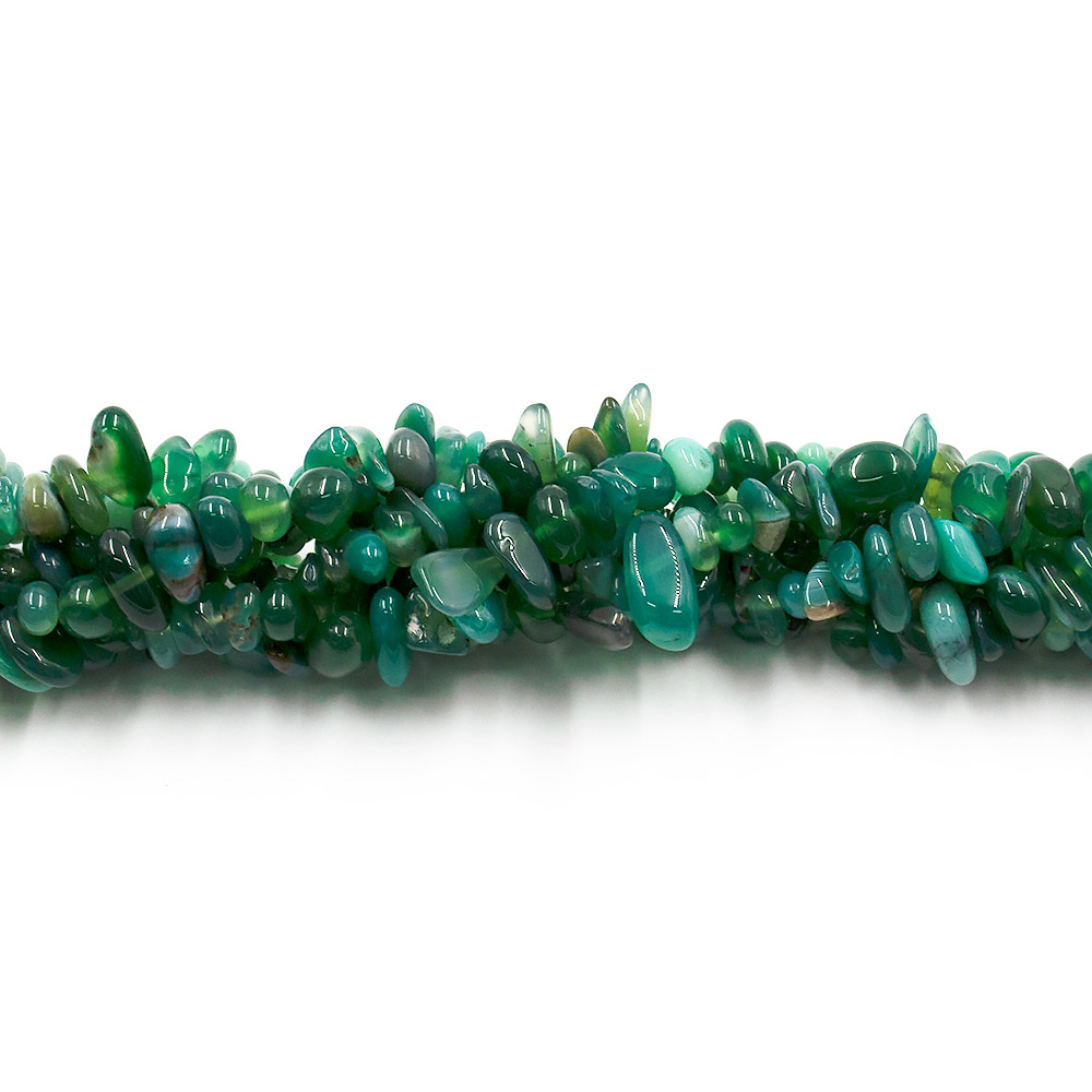 Фото товара агат крошка цвет зеленый крупная закругленная