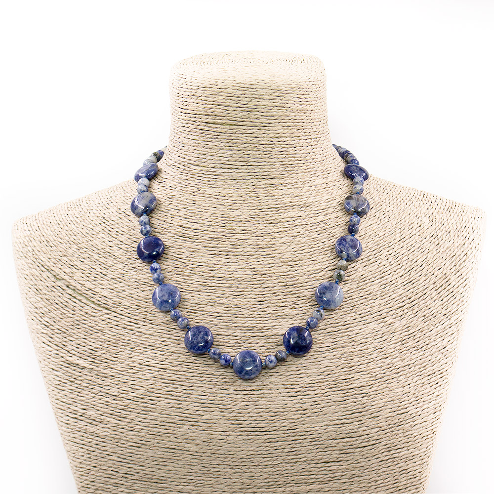 Фото товара бусы из содалита  таблетка круглая 16 мм