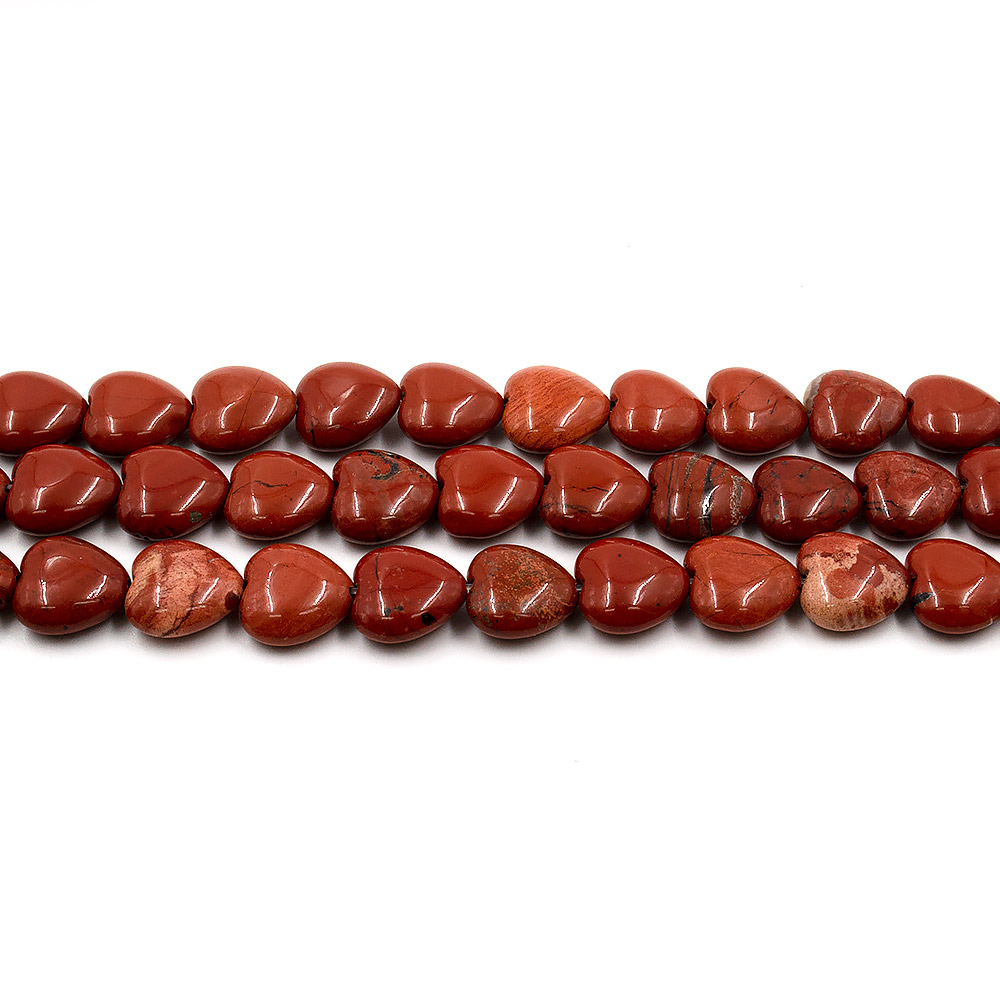 Яшма кирпичная сердце 15 мм