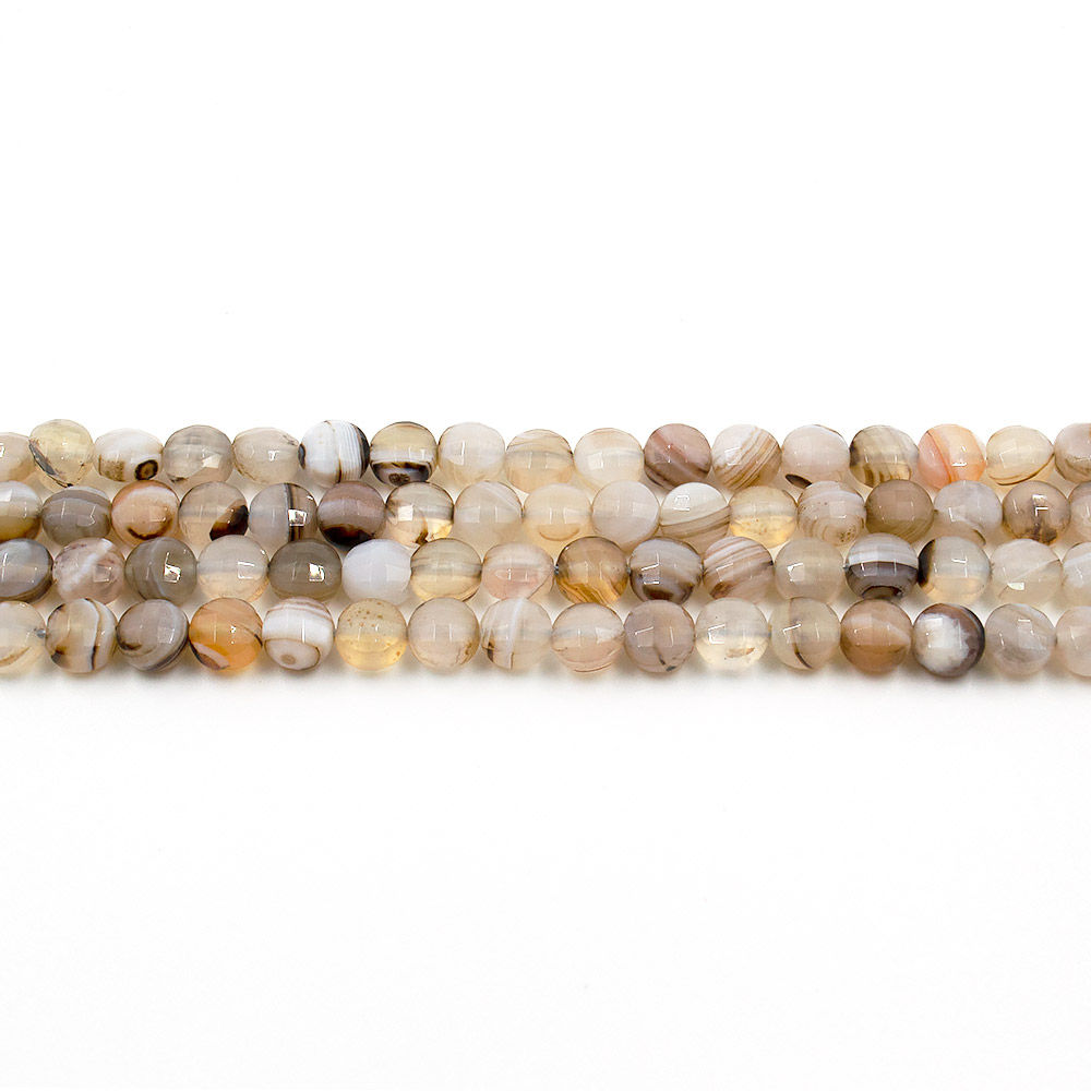 Фото товара агат ботсвана таблетка обьемная граненая 8 мм