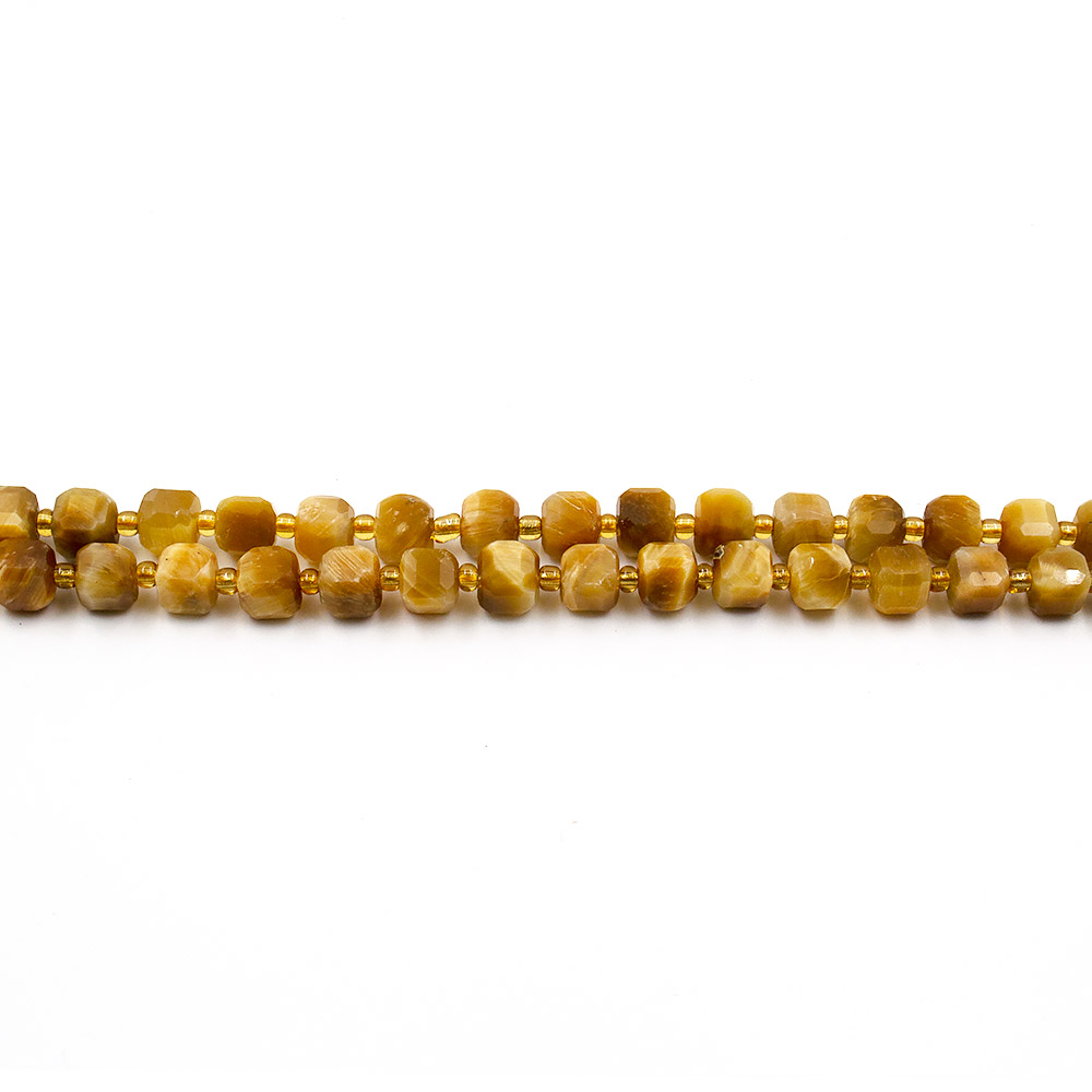 Фото товара тигровый глаз кубик 7*7 мм грань