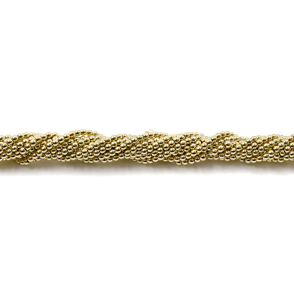 Фото товара гематит с покрытием золото гладкий шар 2 мм