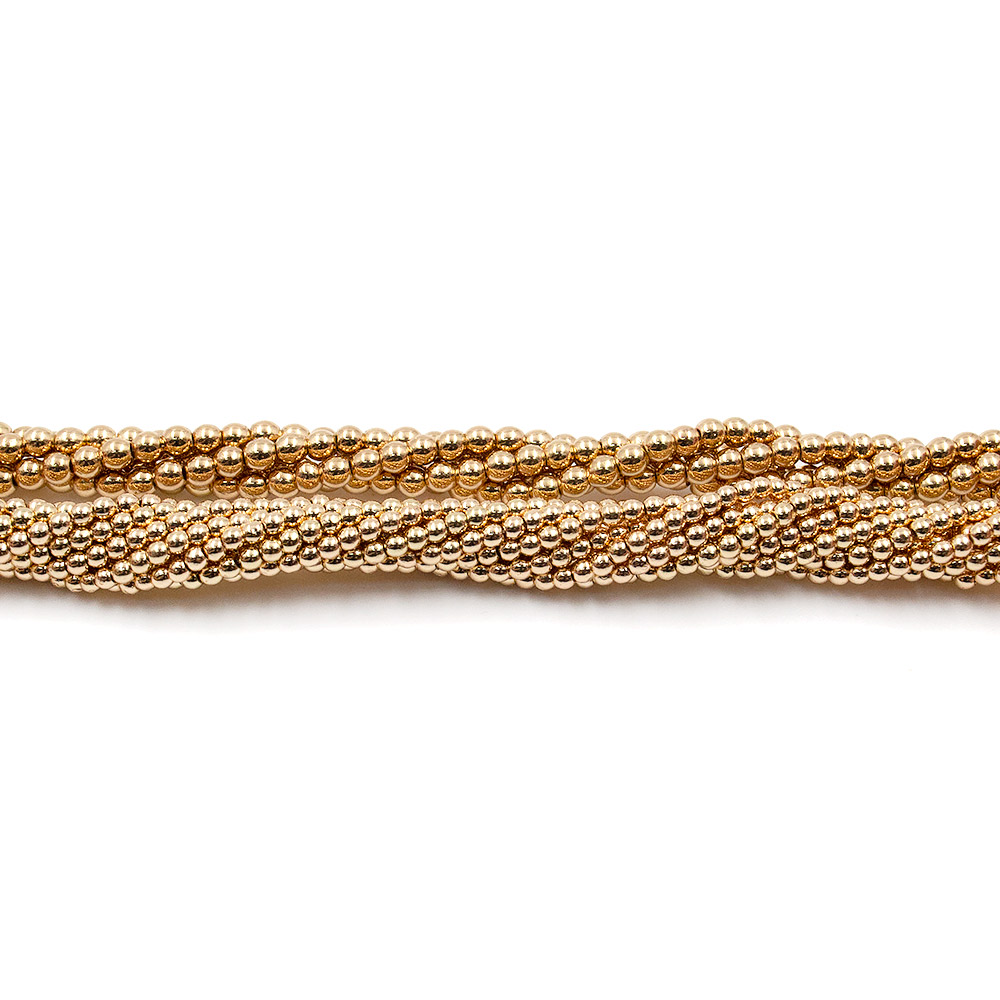 Фото товара гематит с покрытием розовое золото шар гладкий