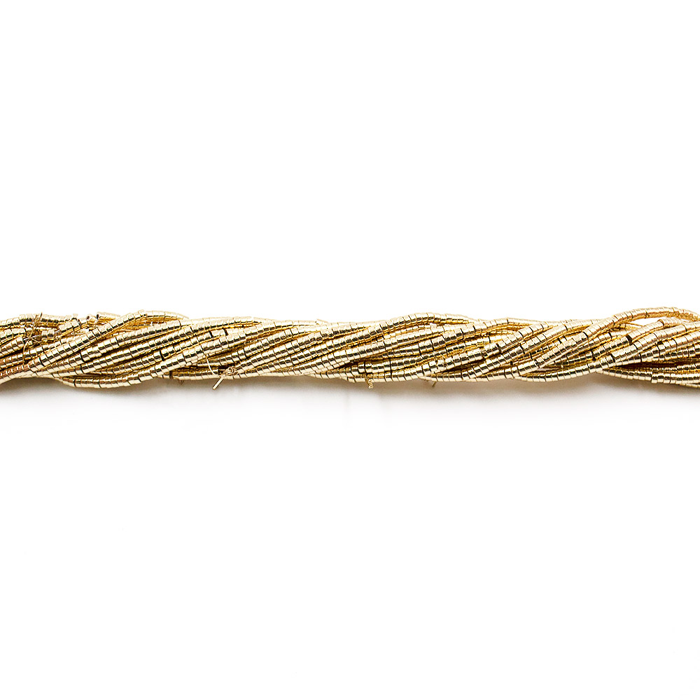 Фото товара гематит с покрытием светлое золото шайба 2*1 мм