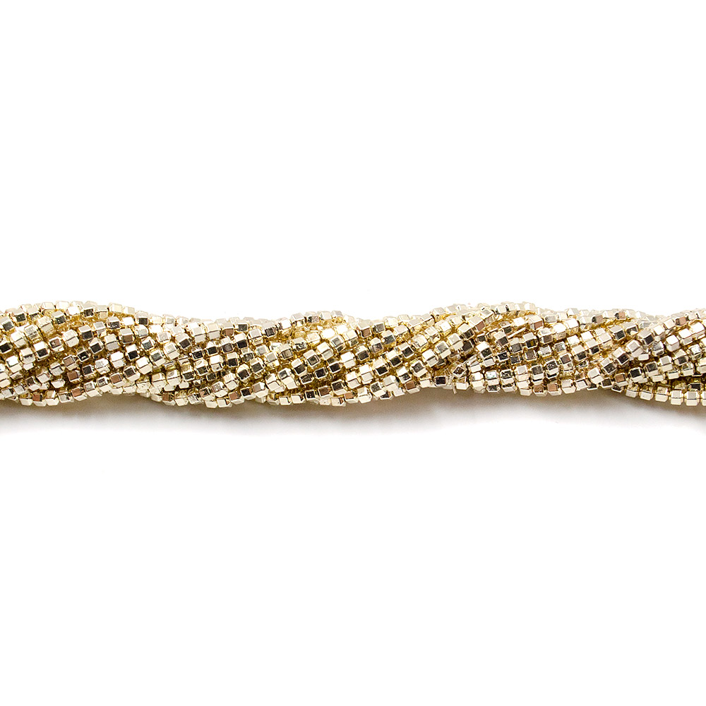 Фото товара гематит с покрытием лимонное золото биконус грань 2*2 мм