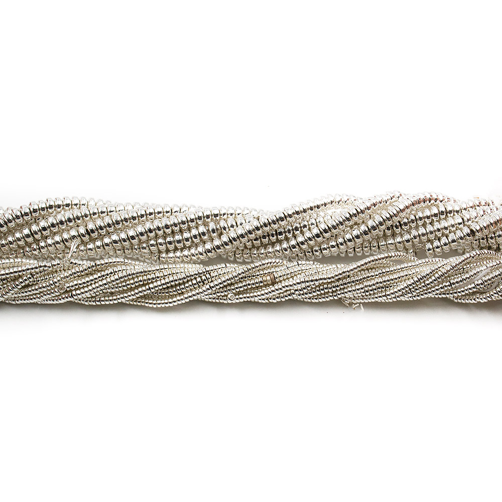 Фото товара гематит с покрытием белое серебро разделитель диск