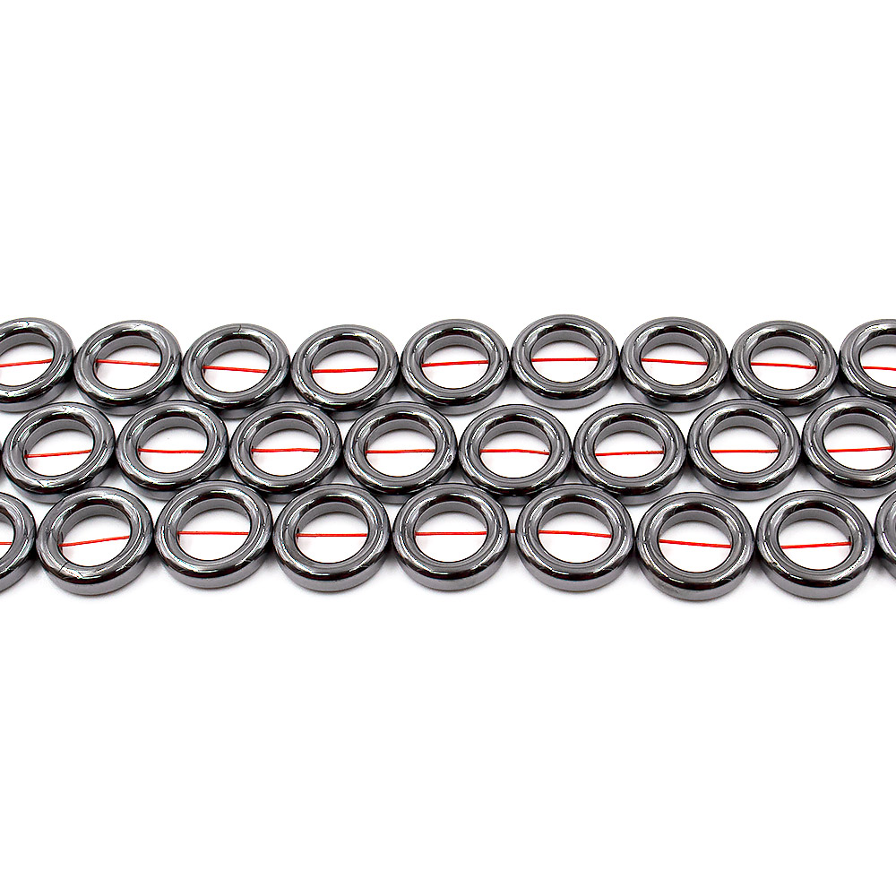 Гематит кольцо 16 мм; 9 мм объемное