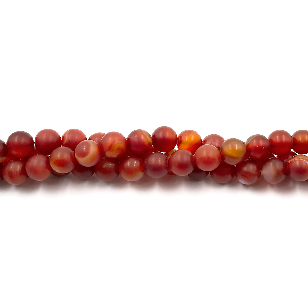 Агат шар цвет сердолик матовый 10 мм