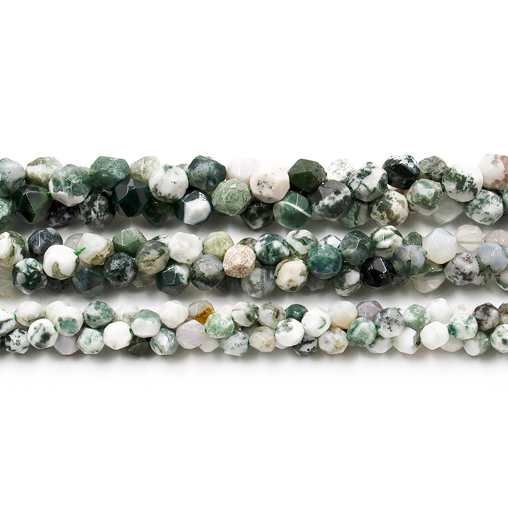 Фото товара агат шар моховый зеленый крупная грань