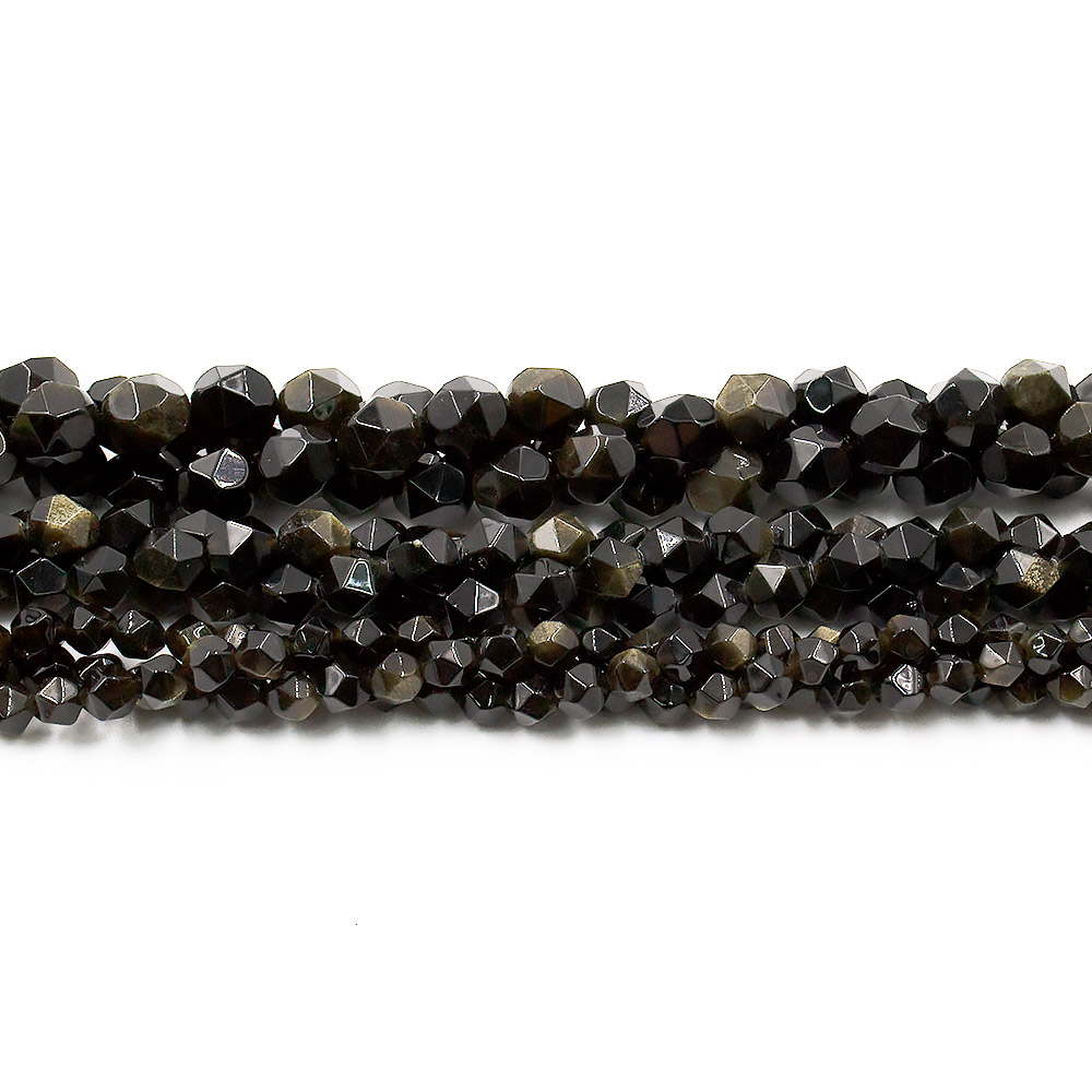 Обсидиан золотистый шар крупная грань