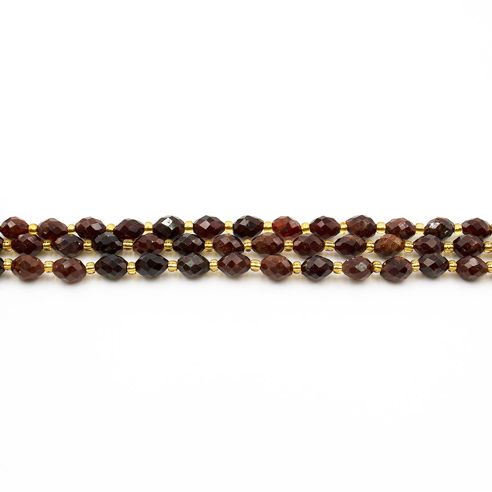 Фото товара гранат рис оранжевый граненый 8*6 мм