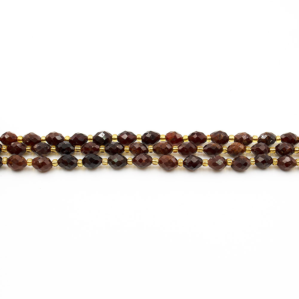 Гранат оранжевый рис граненый 8*6 мм