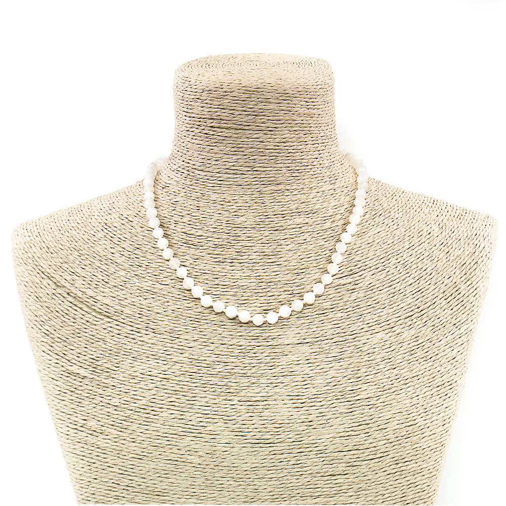 Бусы из адуляра шар 6 мм грань люкс