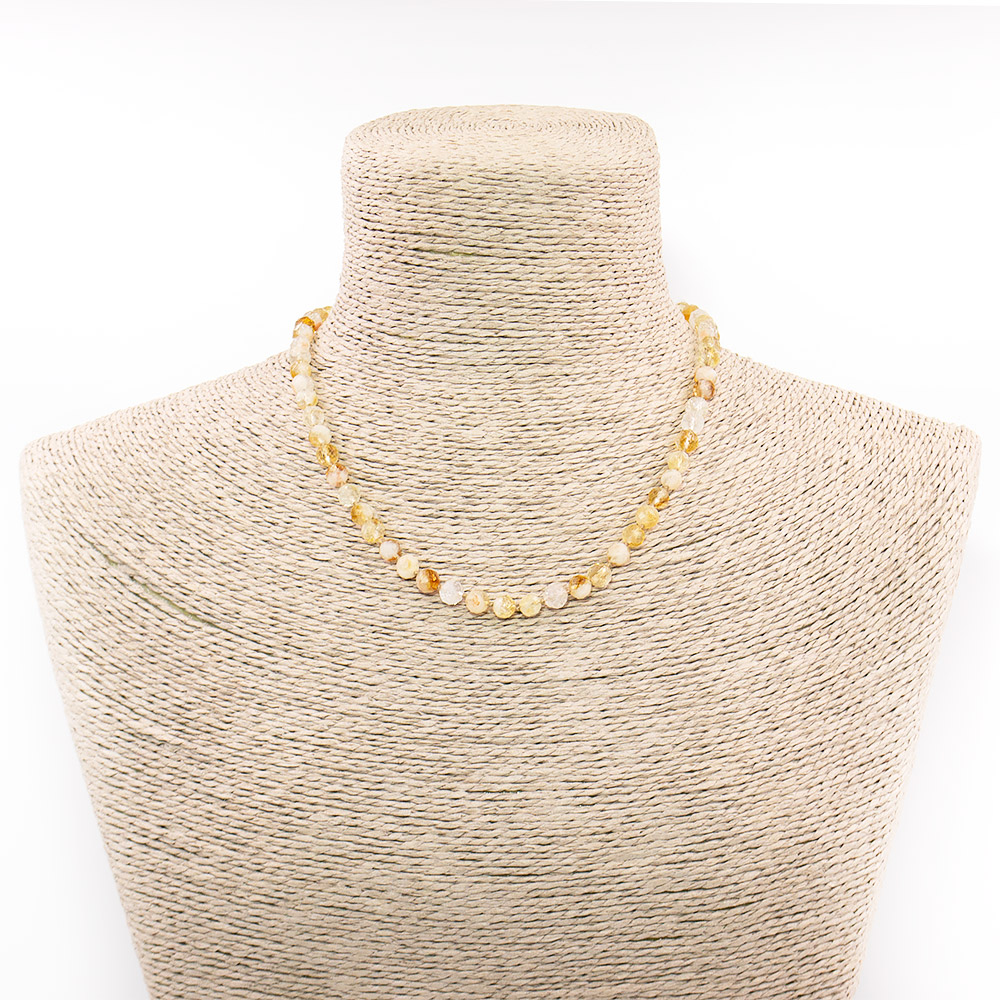 Фото товара бусы цитрин ав грань 6мм