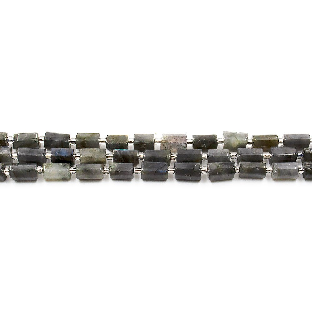 Лабрадор цилиндр граненый 11*7 мм