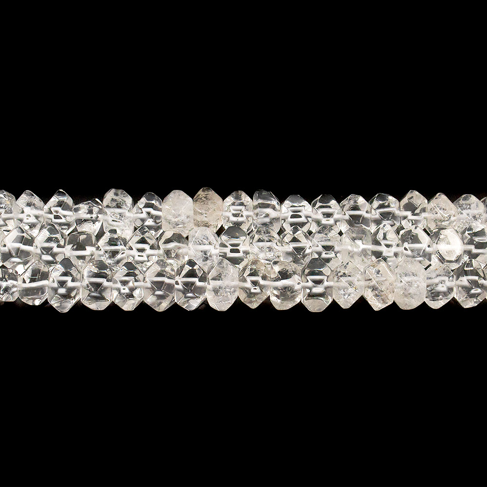 Фото товара горный хрусталь рондоль граненый 10*6 мм