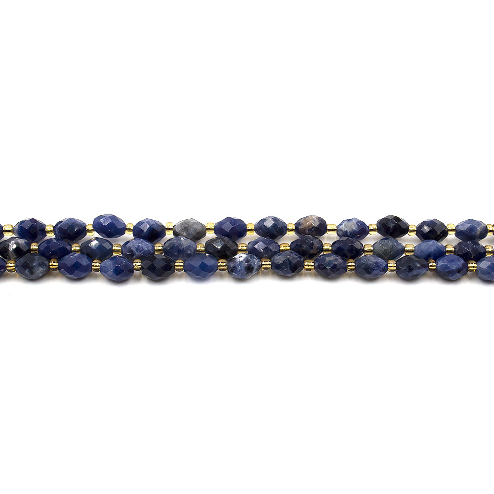 Содалит темный рис 8*6 мм грань