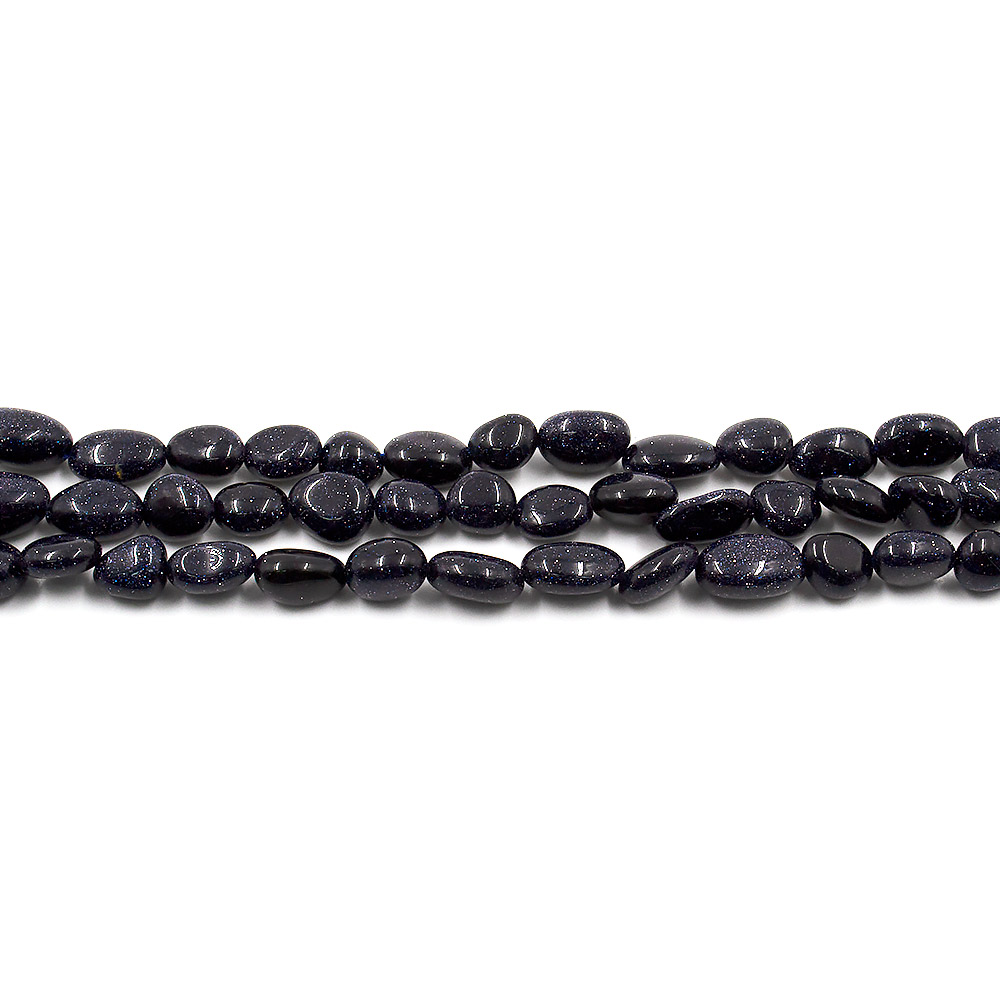 Авантюрин синтетический синий галтовка 10*8мм