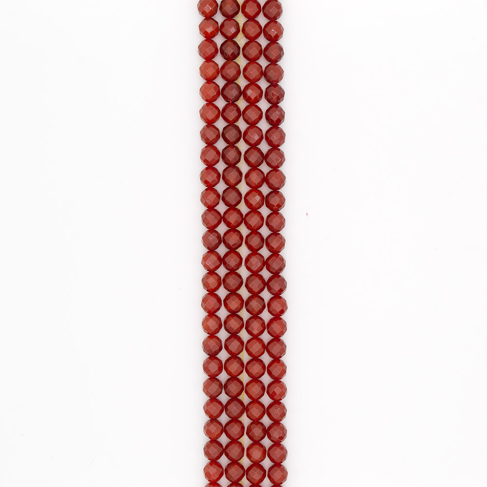 Фото товара сердолик рыжий однотонный 10 мм грань