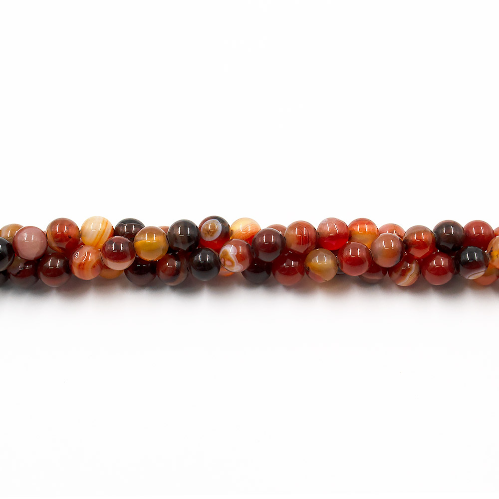 Агат шар цвет красно-коричневый  8 мм