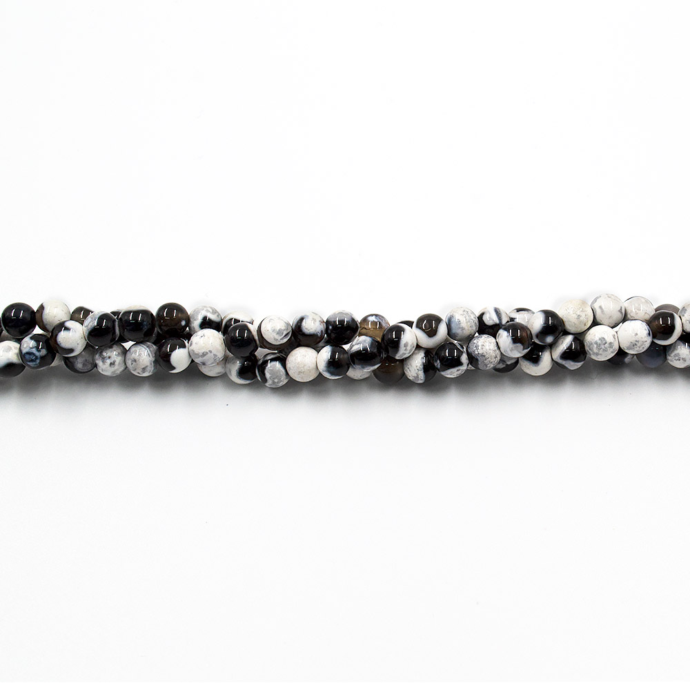 Фото товара агат "мозаика" шар цвет черно-белый 6 мм