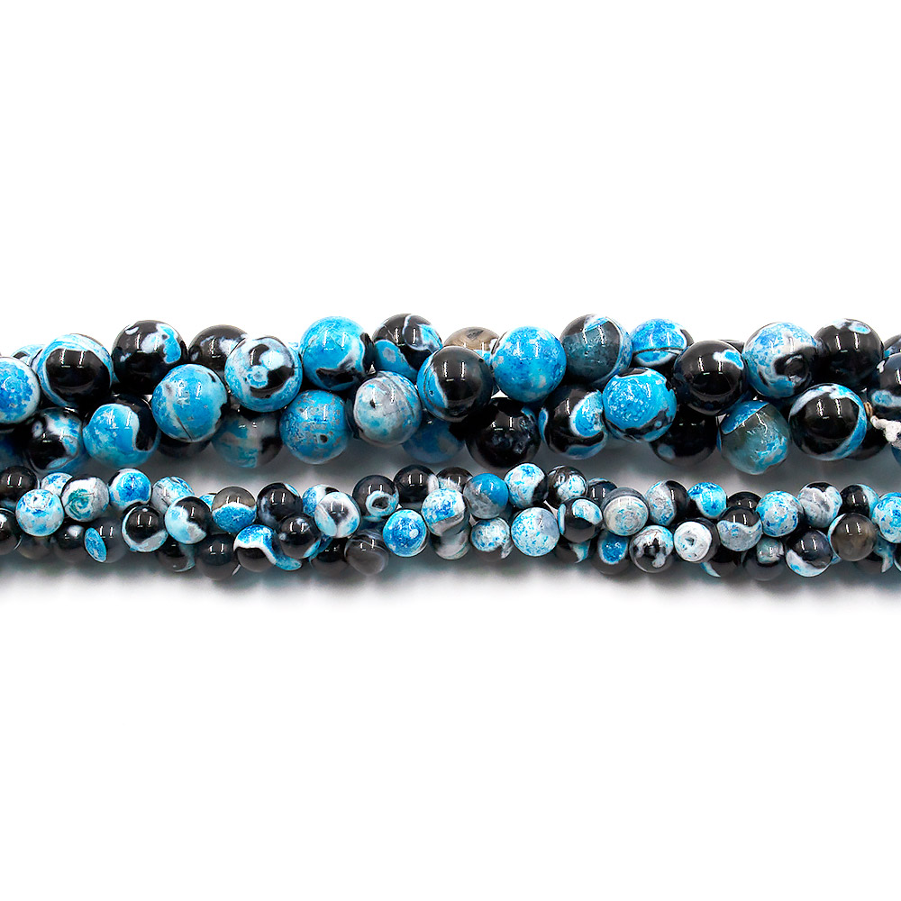 Фото товара агат "мозаика" шар цвет голубой с черным