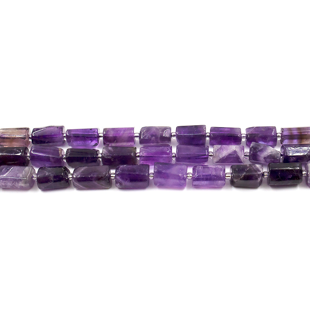 Фото товара аметист цилиндр с гранями 13*8 мм