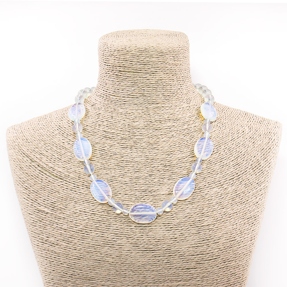 Бусы из лунного камня имитации таблетка 25*18 мм